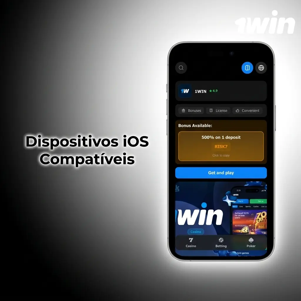 Dispositivos iOS compatíveis com o app 1win
