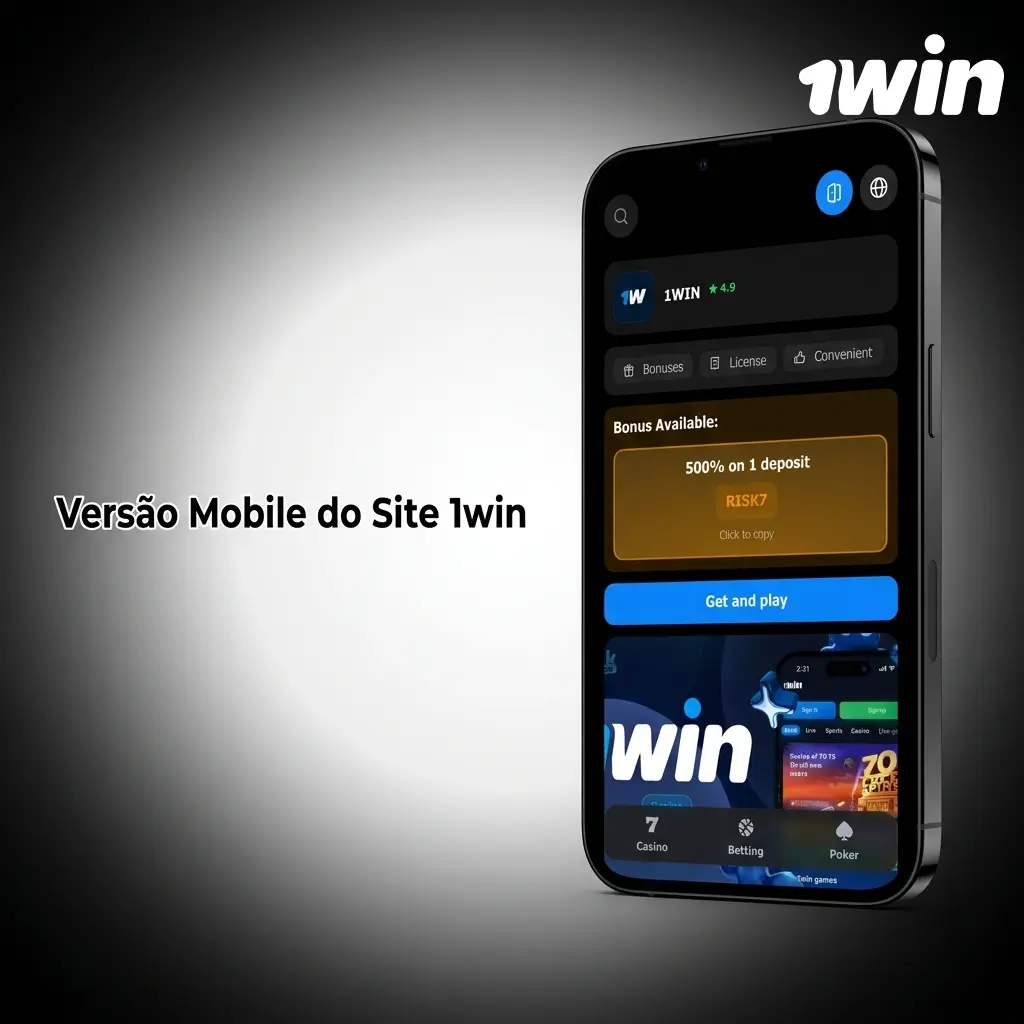 Versão Mobile do Site 1win