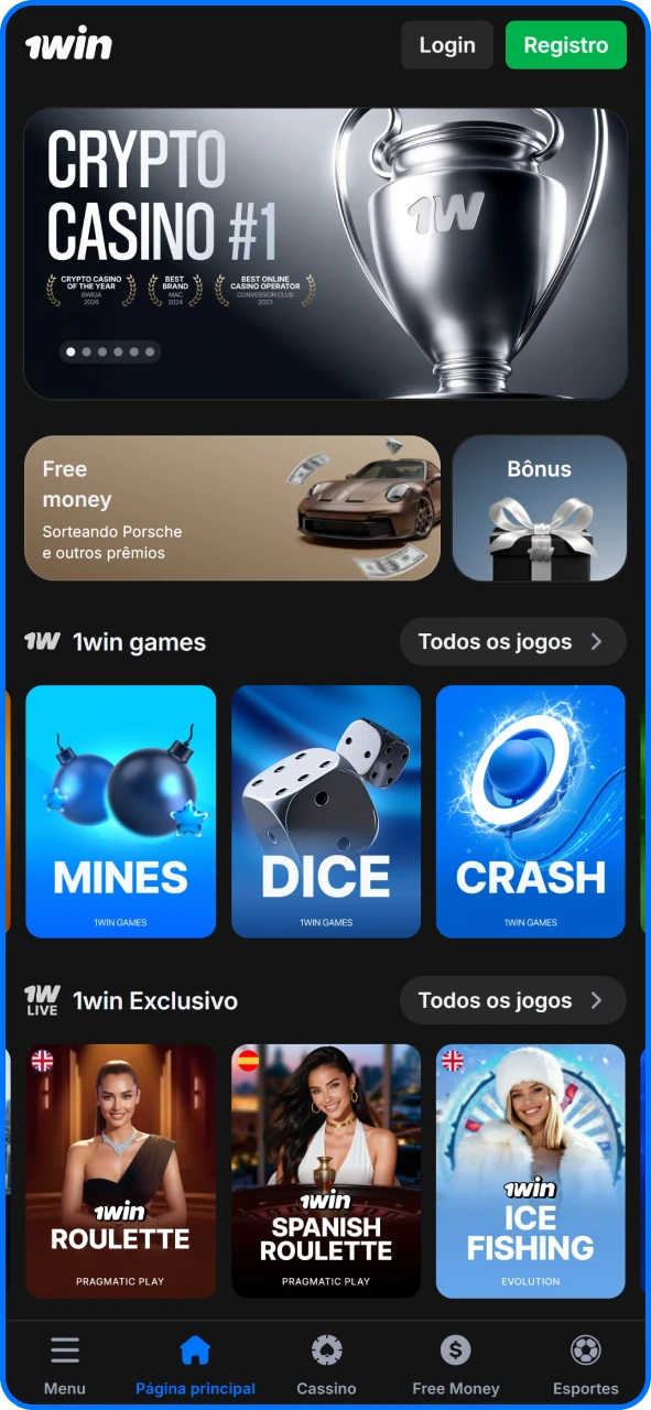 Visite a página principal do aplicativo 1win para obter as últimas notícias.