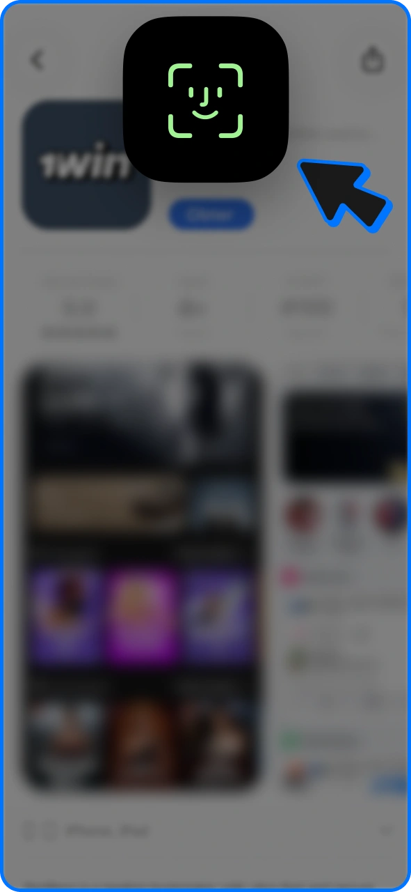 Confirme o download do aplicativo 1win para iOS.