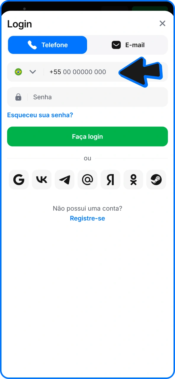 Acesse sua conta após o cadastro e comece a apostar na 1win.