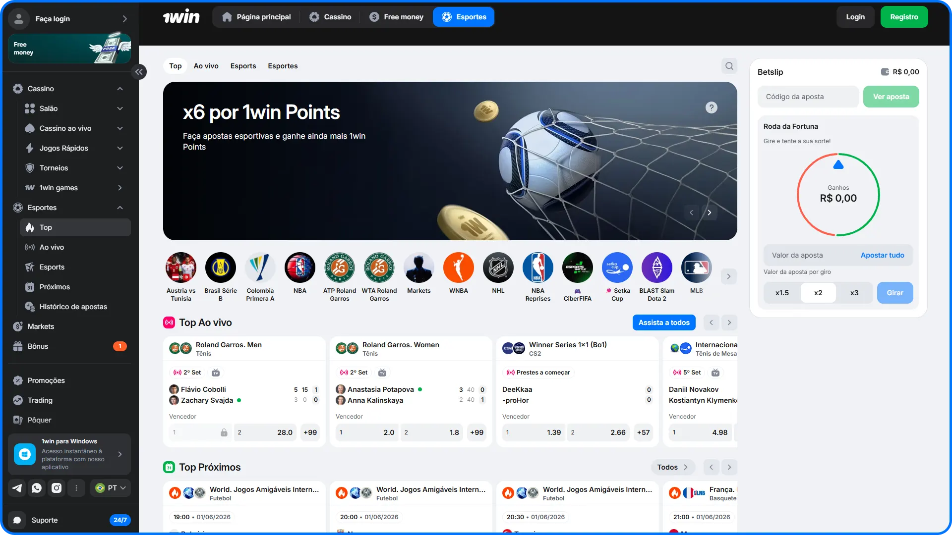 Aposte em esportes e ganhe muito na 1win.